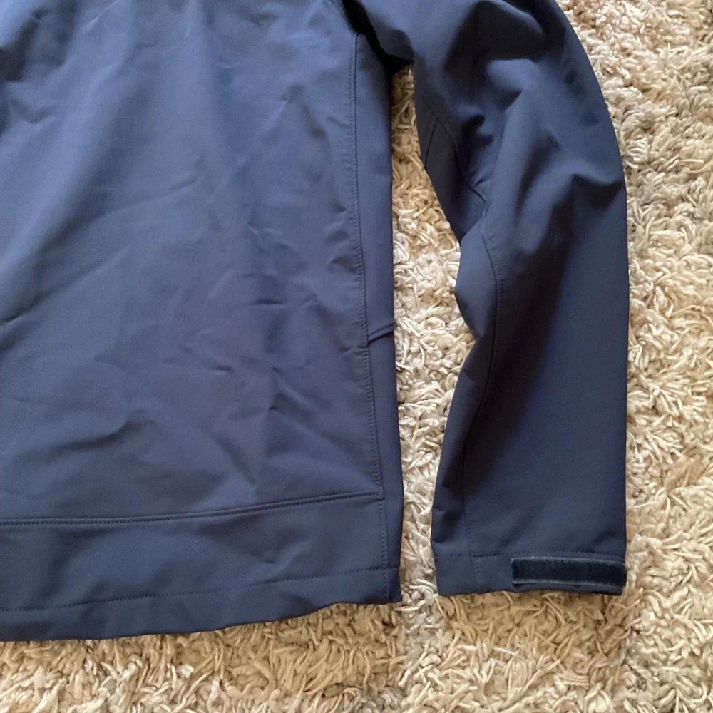 The North Face Mens Apex Bionic Softshell Jacket Navy Blue Green Full Zip Medium